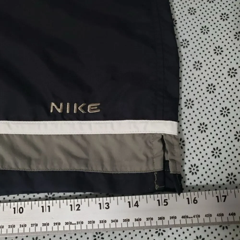 Vintage Nike Mens XXL Black Athletic Shorts Contrast Trim Mesh Lined Activewear